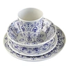 blue and white melamine plates